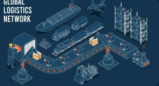 Supply chain and logistics illustration